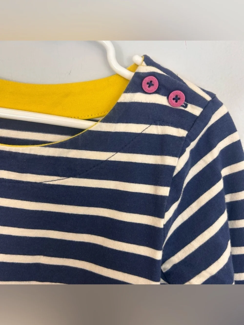 Mini Boden Blue Striped Owl Embroidered A-line Dress Youth Girls Size 5-6 Years